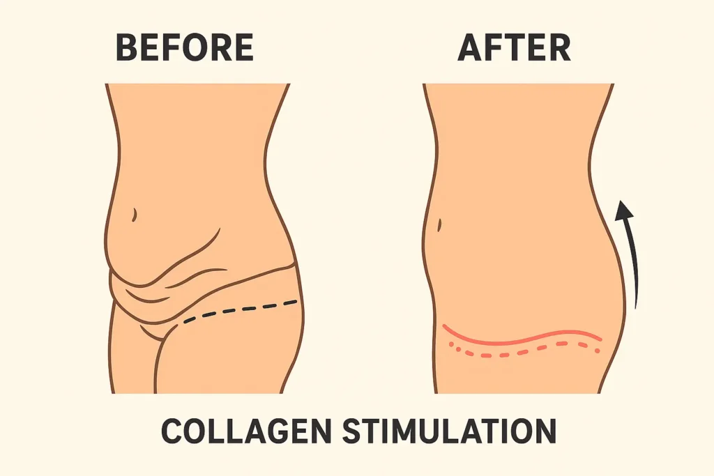 Before and after results for sagging skin after weight loss injections Eynsham