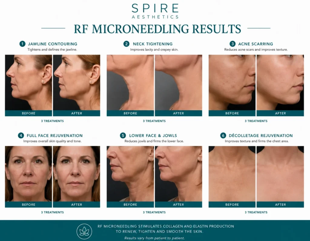 RF Microneedling Skin tightening Eynsham results