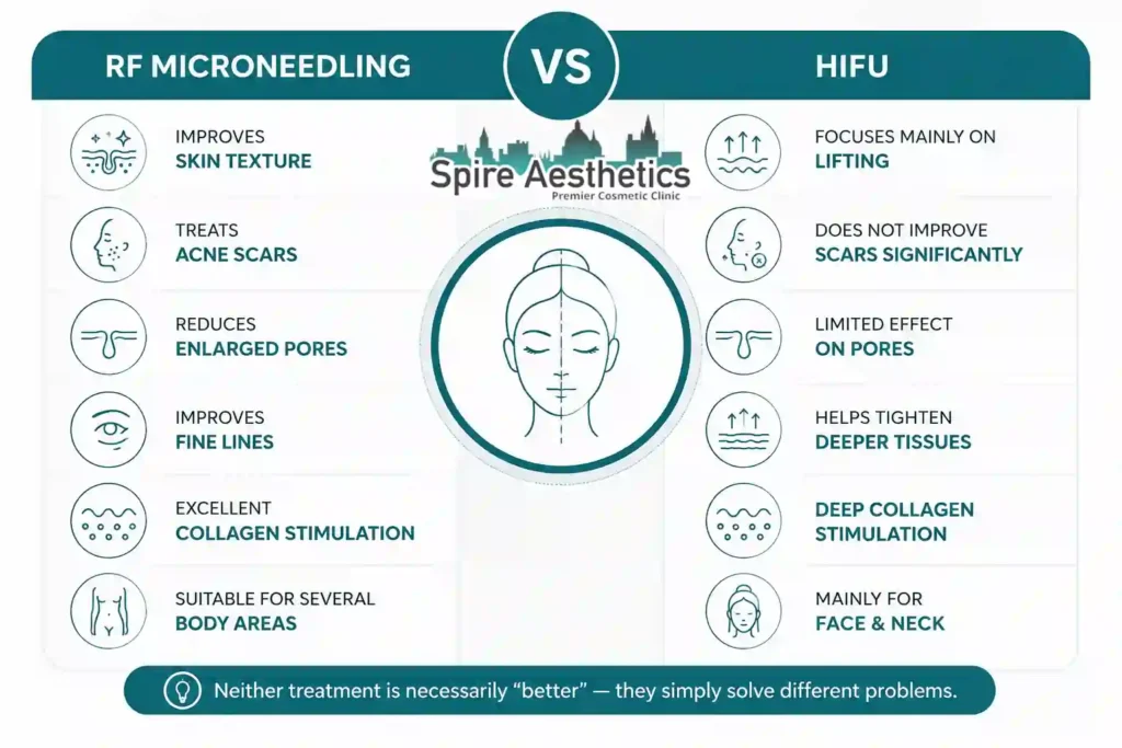 RF Microneedling vs HIFU: Which Treatment Gives Better Results Eynsham?